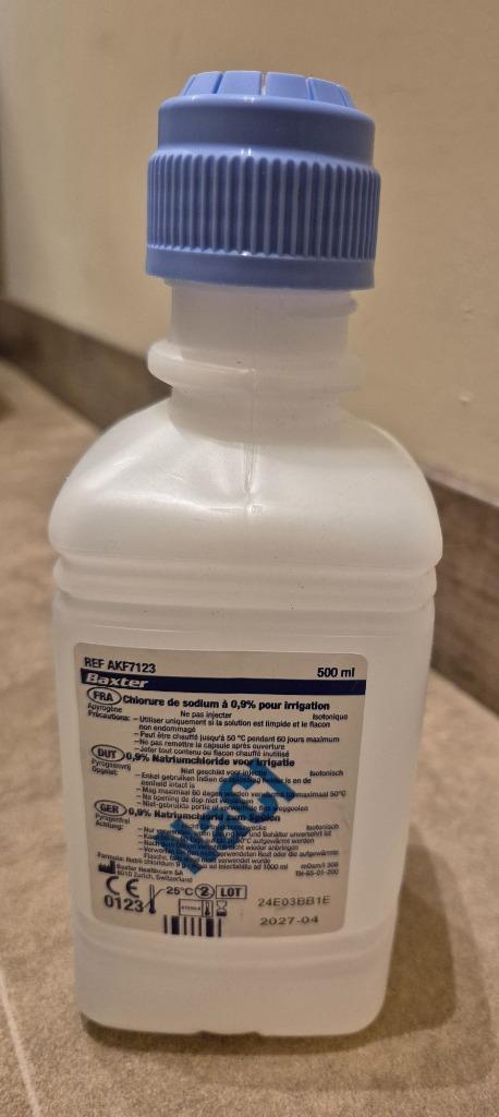 Chlorure de sodium 0,9 % pour irrigation 24 x 500 ml, Divers, Matériel Infirmier, Neuf, Enlèvement ou Envoi