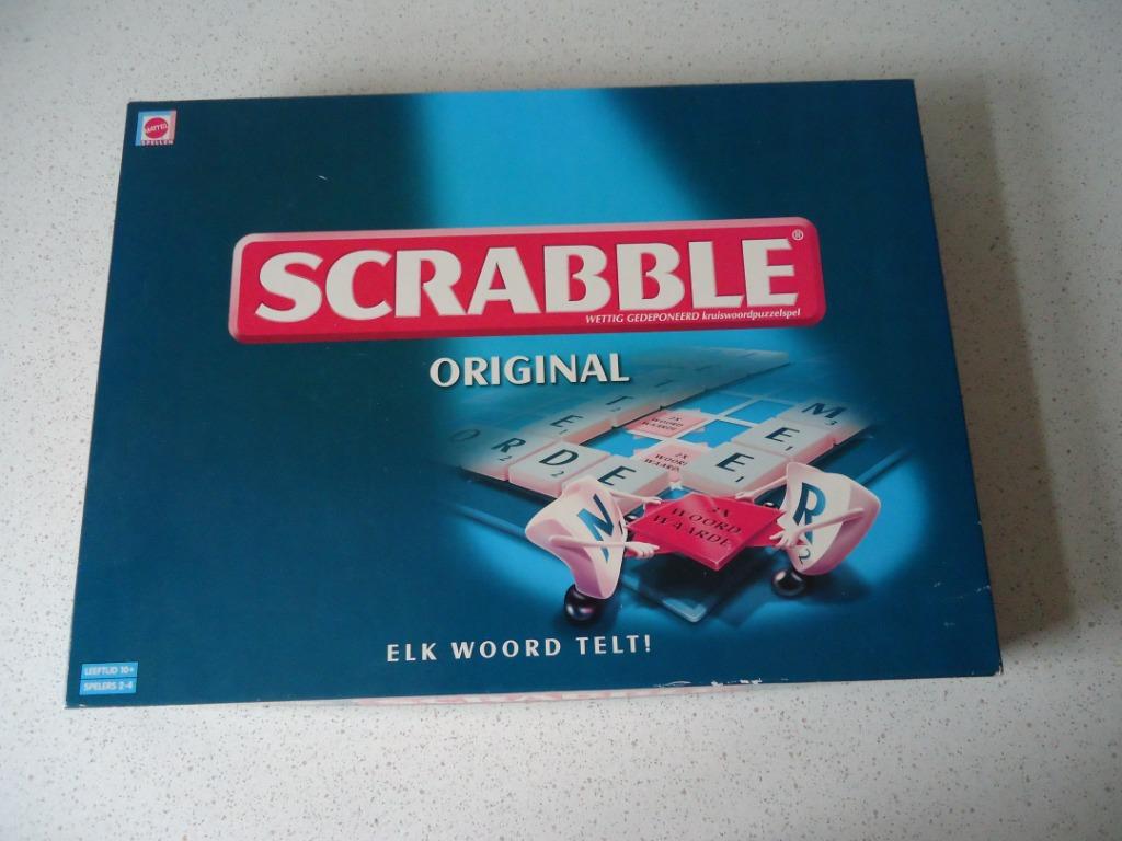 "Scrabble" Original van Mattel als Nieuw !, Hobby en Vrije tijd, Gezelschapsspellen | Bordspellen, Een of twee spelers, Ophalen of Verzenden