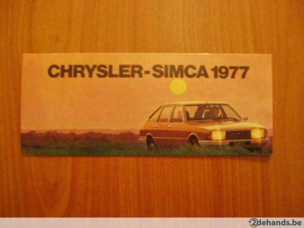 Folder Chrysler/Simca 1977, Ophalen of Verzenden, Gelezen, Overige merken