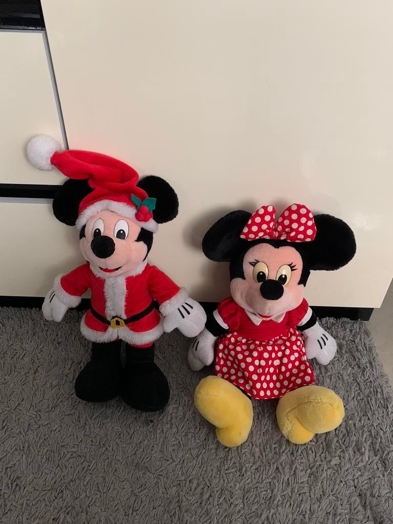 Lot Mickey et Minnie, Collections, Mickey Mouse, Comme neuf, Peluche