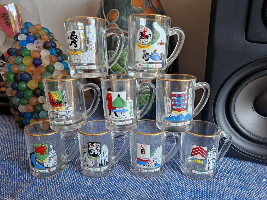 Lot van 9 degustatie glaasjes Bachus, Verzamelen, Ophalen of Verzenden, Gebruikt