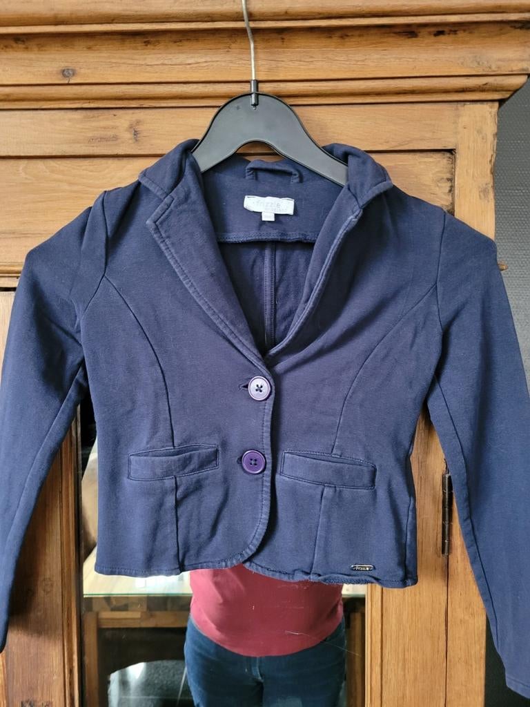 Blauw jasje mt 128., Kinderen en Baby's, Ophalen of Verzenden, Zo goed als nieuw