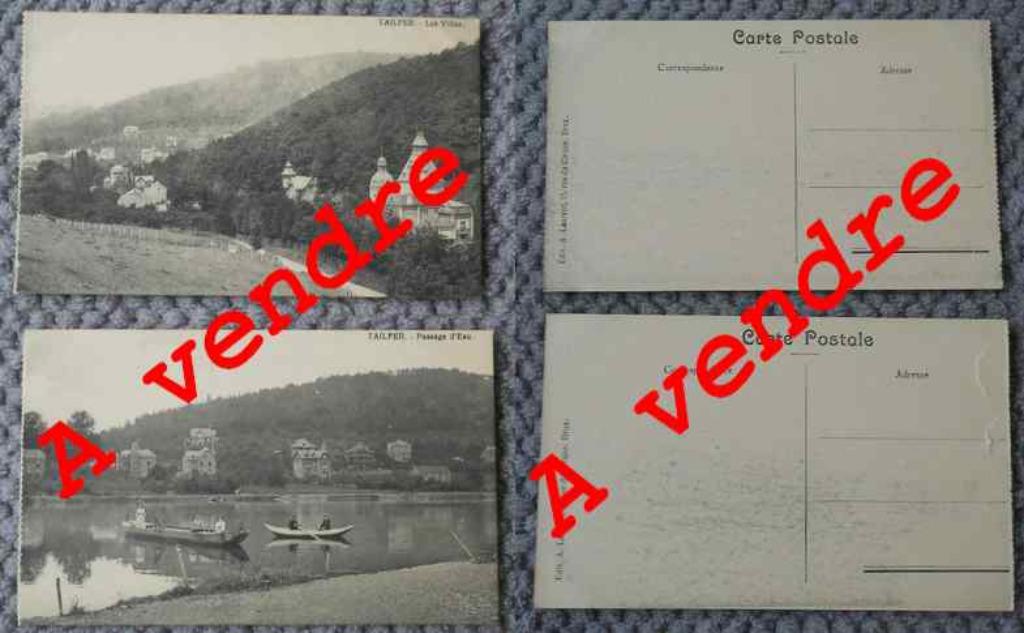 Lot de 2 cartes postales Tailfer - Lustin Profondeville, Ophalen of Verzenden, Ongelopen, Namen