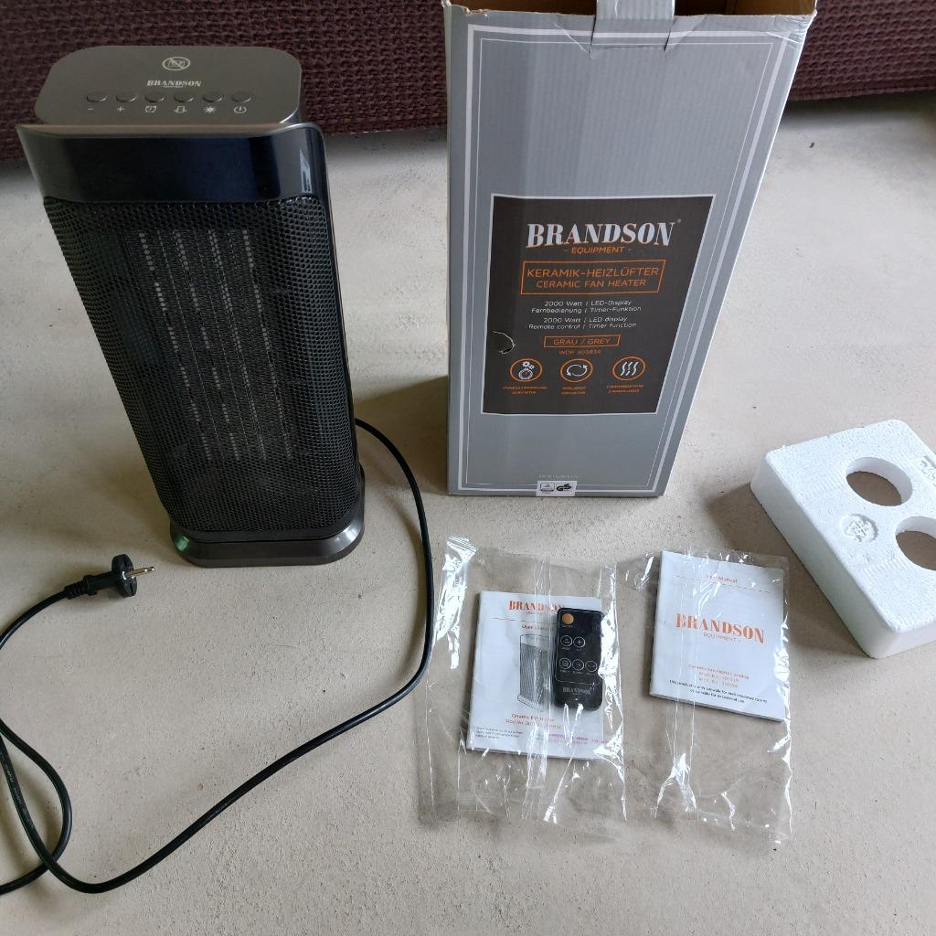 Radiateur soufflant en céramique Brandson + Télécommande, Enlèvement ou Envoi, Comme neuf, 800 watts ou plus, Radiateur