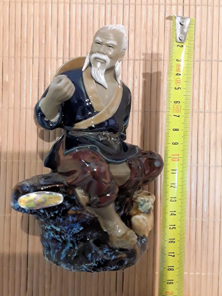 Oud mudman shiwan Chinees geëmailleerd keramisch beeldje, Antiek en Kunst, Ophalen