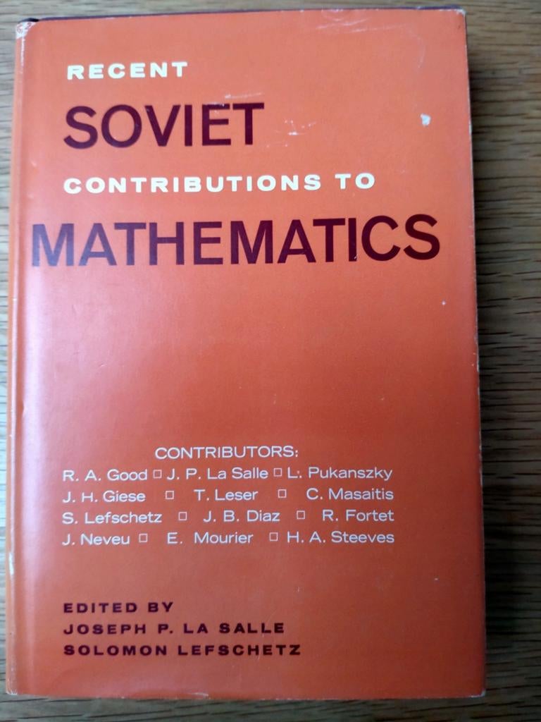 Recent Soviet Contributions to Mathematics, Ophalen of Verzenden, Gelezen