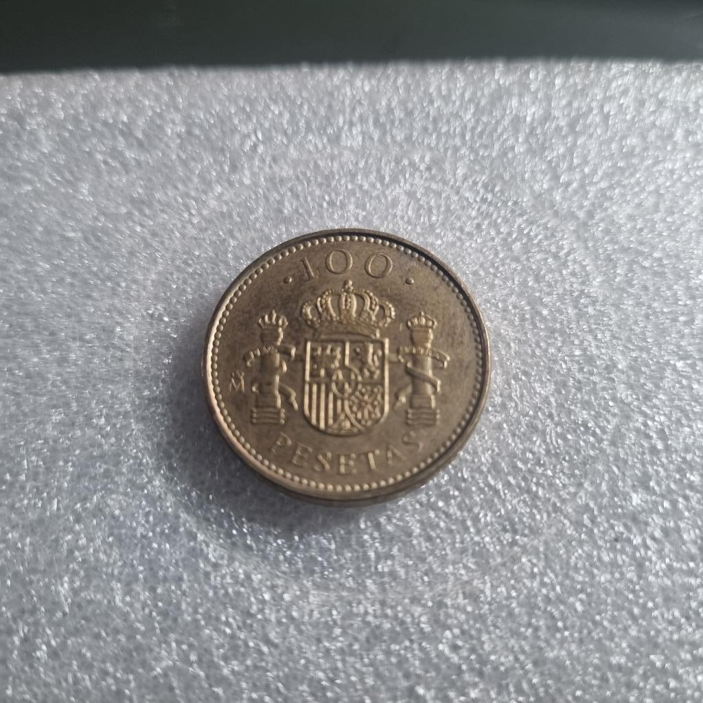 Pièce de monnaie 100 pesetas Espagne, Enlèvement ou Envoi, Espagne, Autres valeurs, Monnaie en vrac