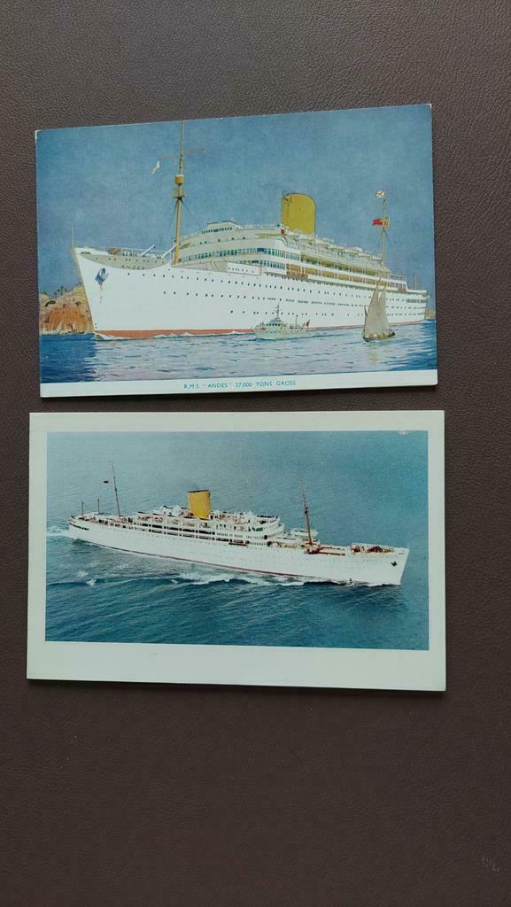 Mooi lotje dokumenten Cruise schip R.M.S. ANDES., Ophalen of Verzenden, Zo goed als nieuw