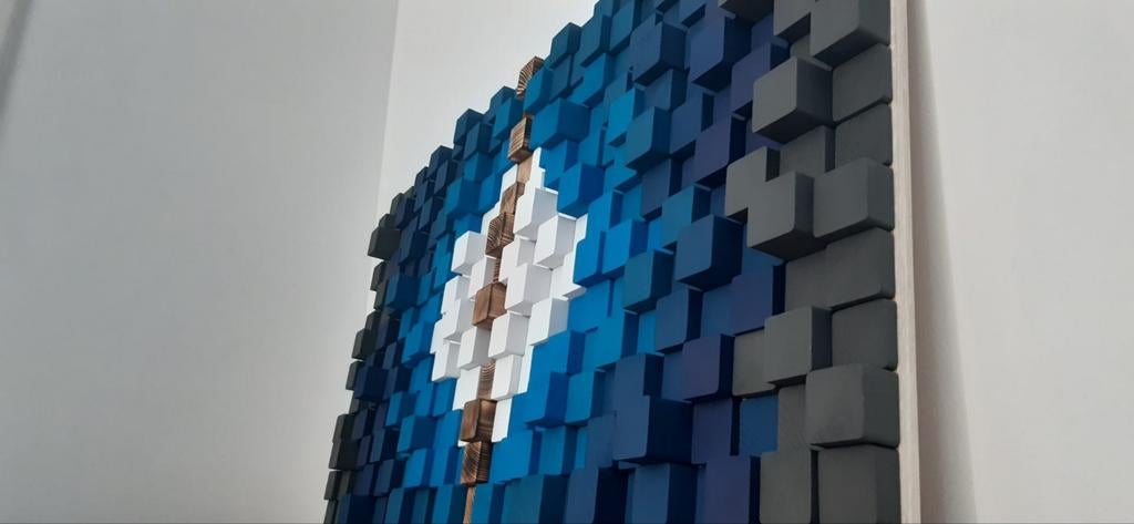 3D wood art, schilderij, kunstwerk hout, Antiek en Kunst, Ophalen
