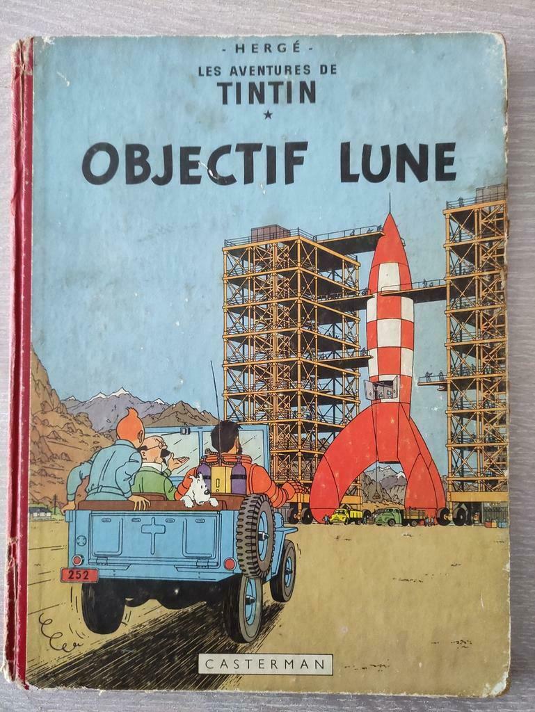 Tintin OBJECTIF LUNE EO B8 de 1953., Livres, Enlèvement, Utilisé, Hergé