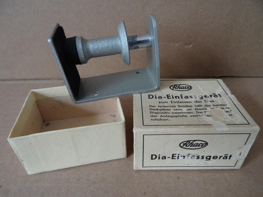 Rhaco Dia-Einfassgerät vintage in de originele verpakking, Audio, Tv en Foto, Diaprojectoren, Gebruikt, Ophalen of Verzenden