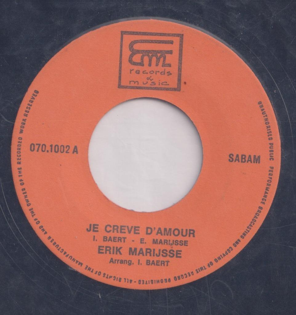 Erik Marijsse – Je creve d’amour / Cette journee pleine de j, Ophalen of Verzenden, Gebruikt, Nederlandstalig