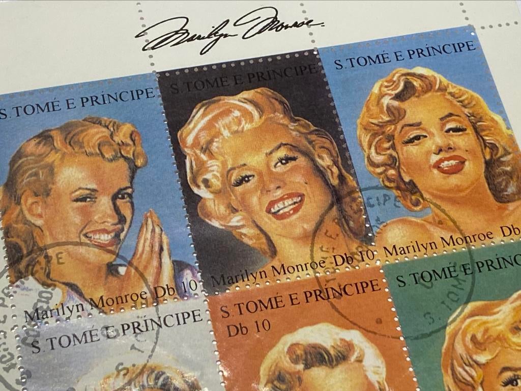 Vintage 💋 Marilyn Monroe Stamp Sheet, Postzegels en Munten, Ophalen of Verzenden