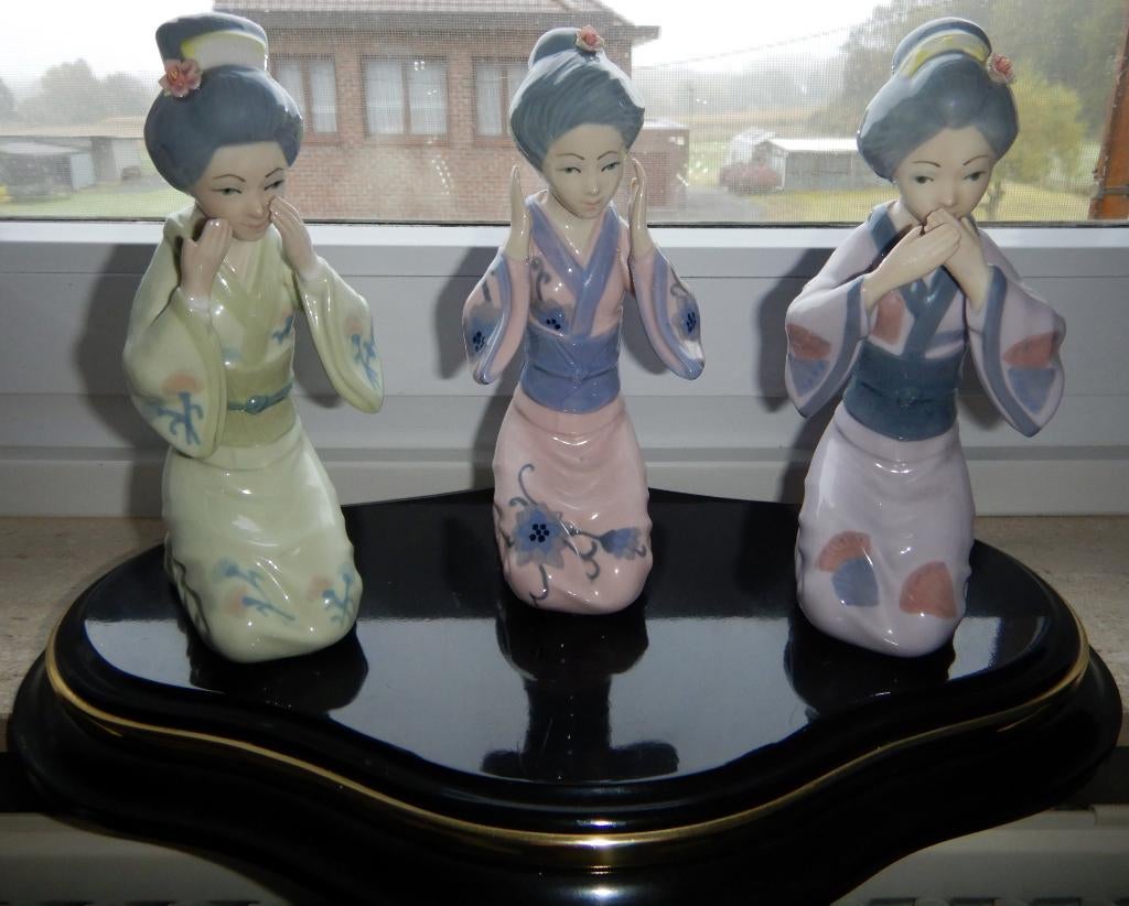 Trio Geisha's in zeer goede staat., Antiek en Kunst, Ophalen of Verzenden