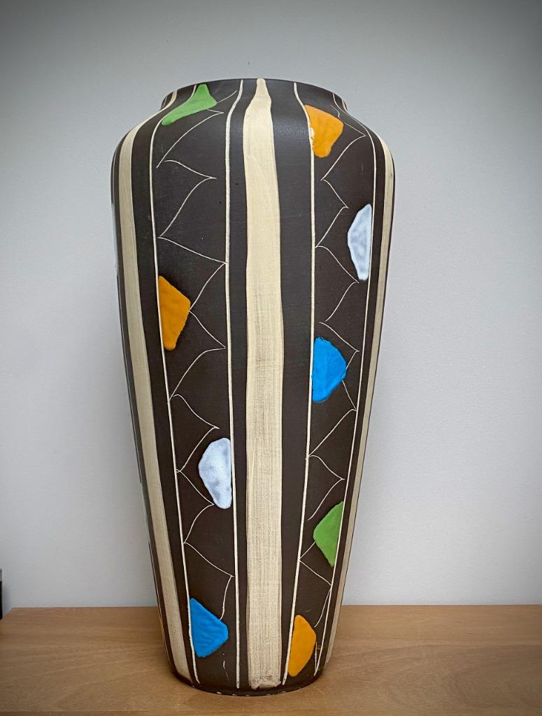 Grand Vase Vintage 1960 Magnifique couleur Parfait état 41cm, Antiquités & Art, Antiquités | Vases, Enlèvement ou Envoi