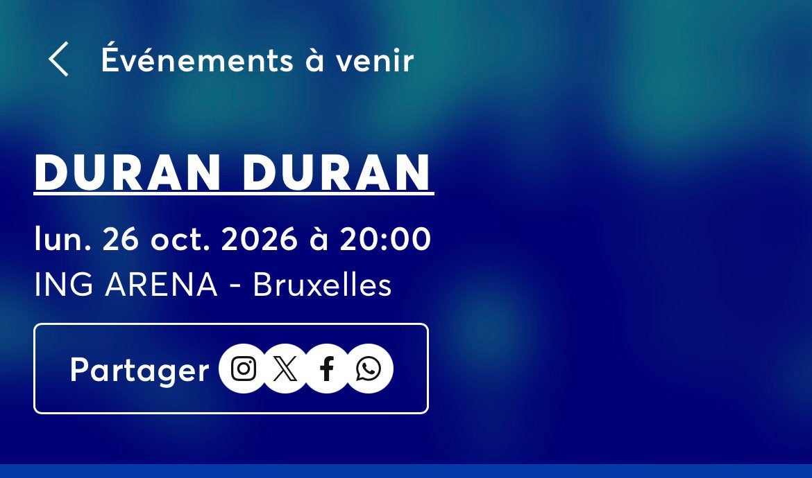 Concert Duran Duran, Eén persoon