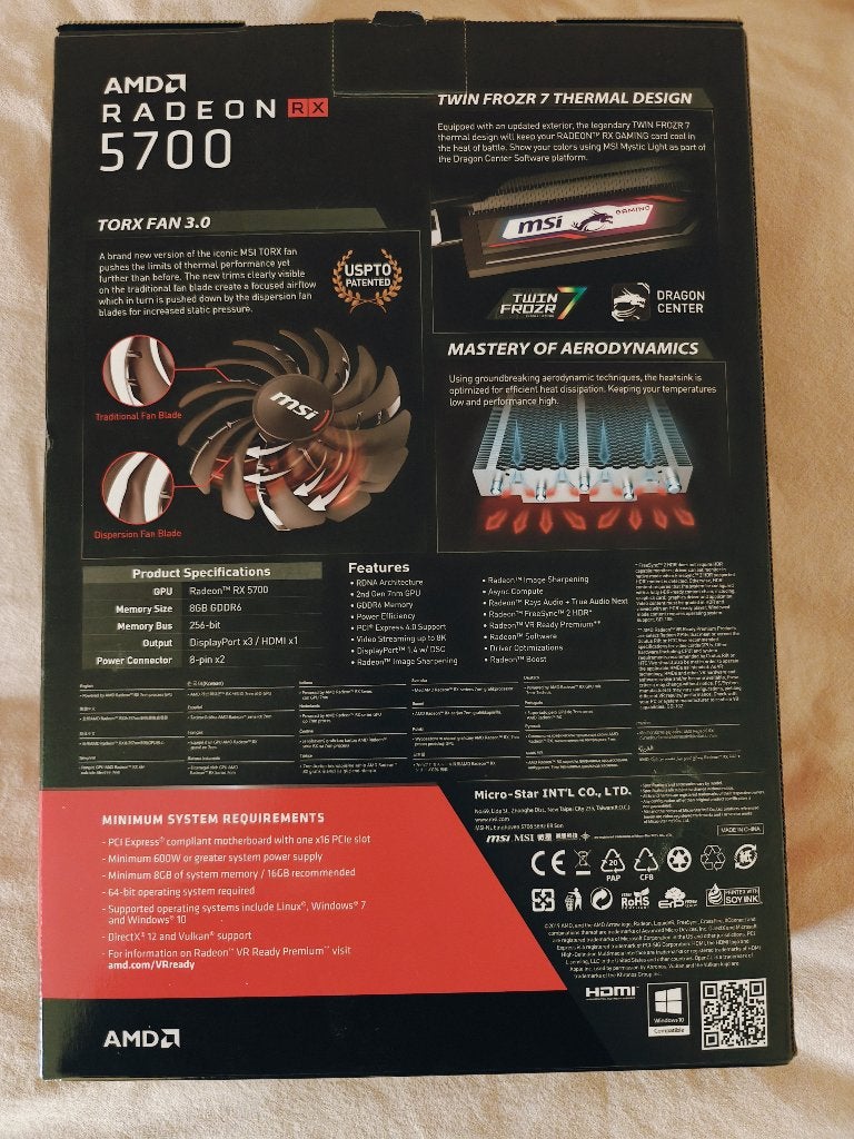 MSI RX 5700 Gaming X, Computers en Software, AMD, GDDR6, PCI-Express 4, Ophalen of Verzenden