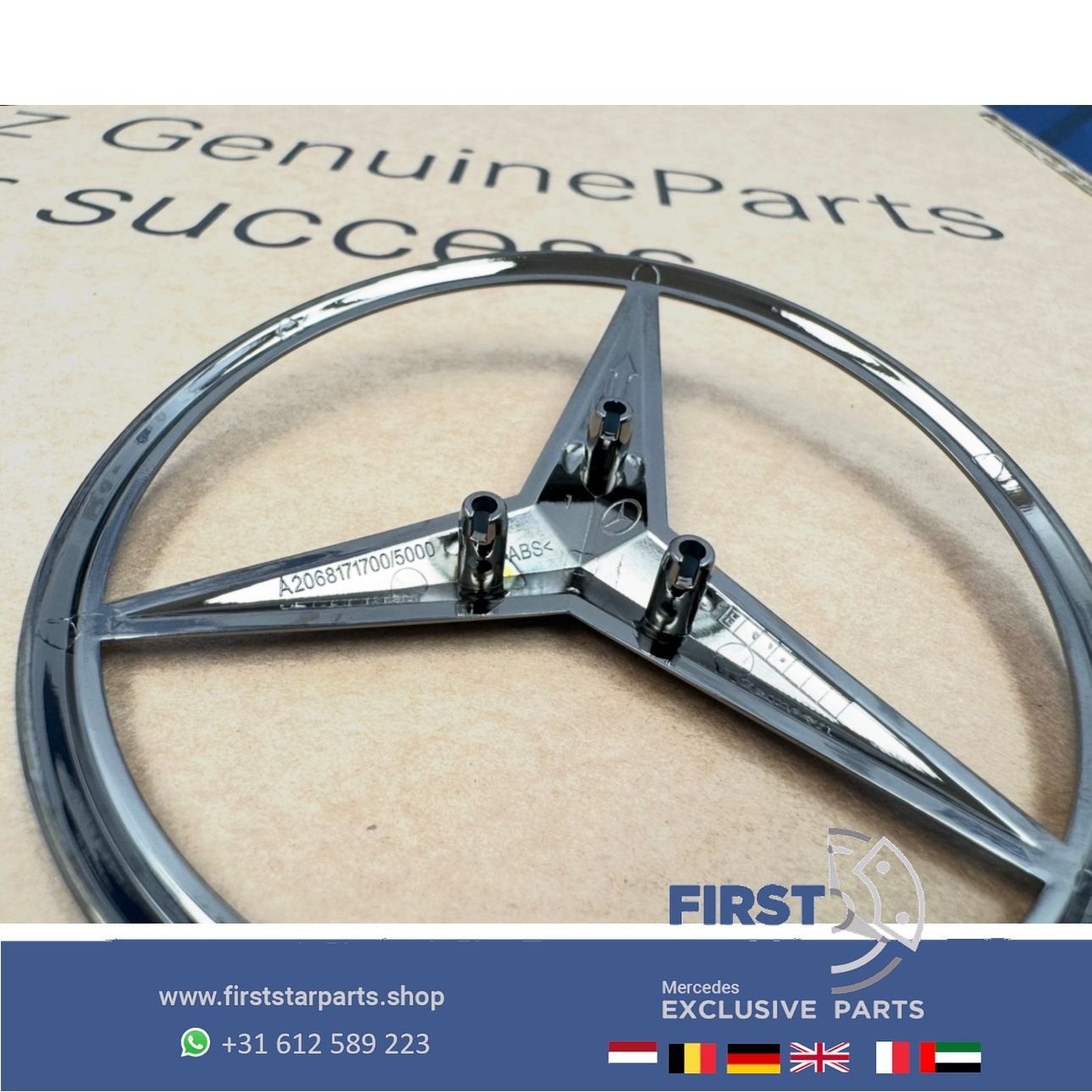 Kofferklep logo Mercedes STER ZWART W117 W118 achterbak logo, Utilisé, -, -, Enlèvement ou Envoi