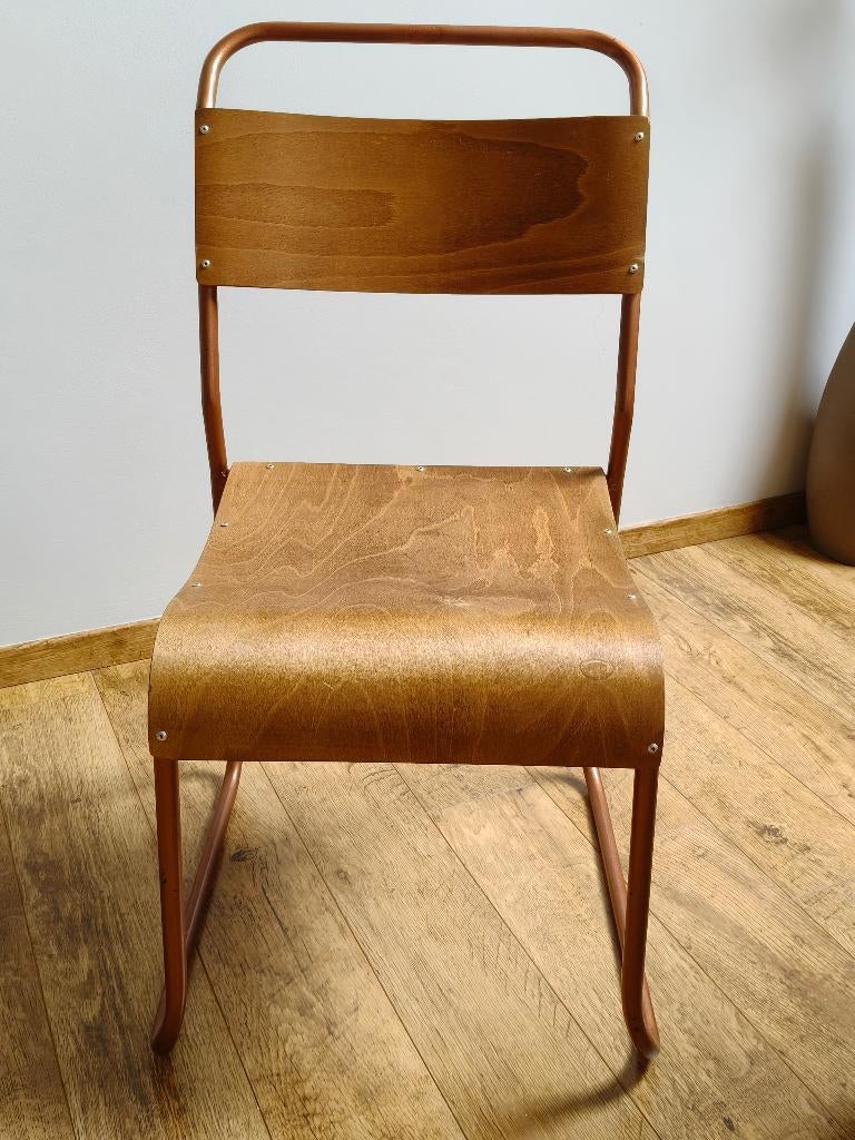 Vintage schoolstoelen, Antiquités & Art, Antiquités | Meubles | Chaises & Canapés, Enlèvement
