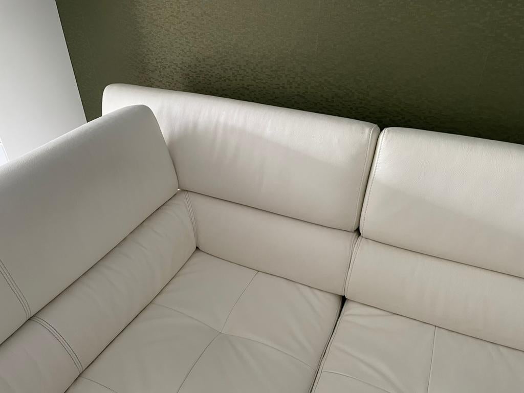 Lederen Sofa, Ophalen, 100 tot 125 cm, Zo goed als nieuw, Modern