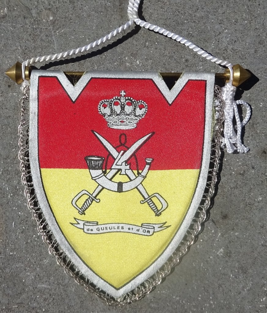 BELGIQUE: ABL / 4CHCH - FANION, Envoi, Armée de terre, Emblème ou Badge