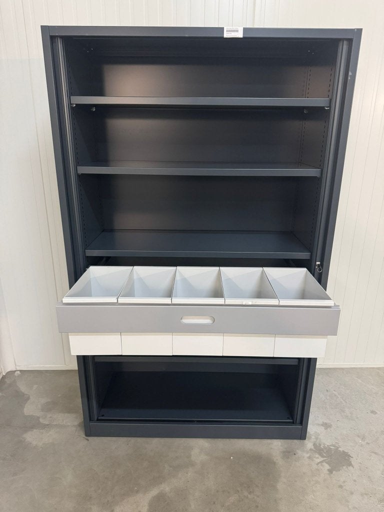 Armoire à portes roulantes Pami 196x120x45cm, 25 à 50 cm, Synthétique, Avec serrure, 100 à 150 cm