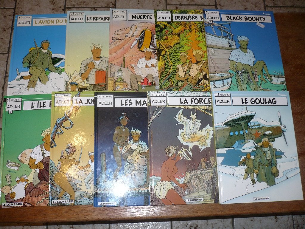 Lot de 10 bds Adler en édition originale + ex libris n 7, Livres, Enlèvement ou Envoi, Comme neuf, Adler
