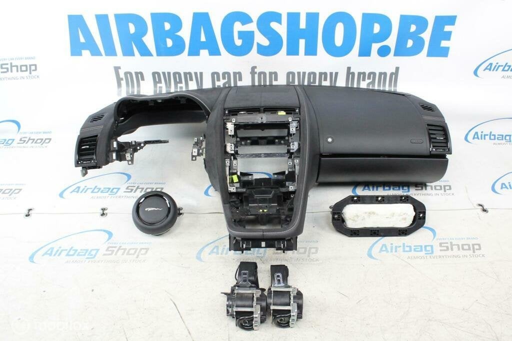 Airbag kit Tableau bord couture blanche noir Jaguar F-Type