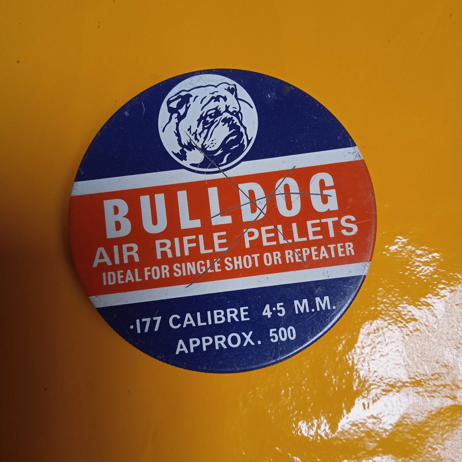 Étui rond en étain pour balles, carabine à air, Collections, Boîte en métal, Enlèvement ou Envoi