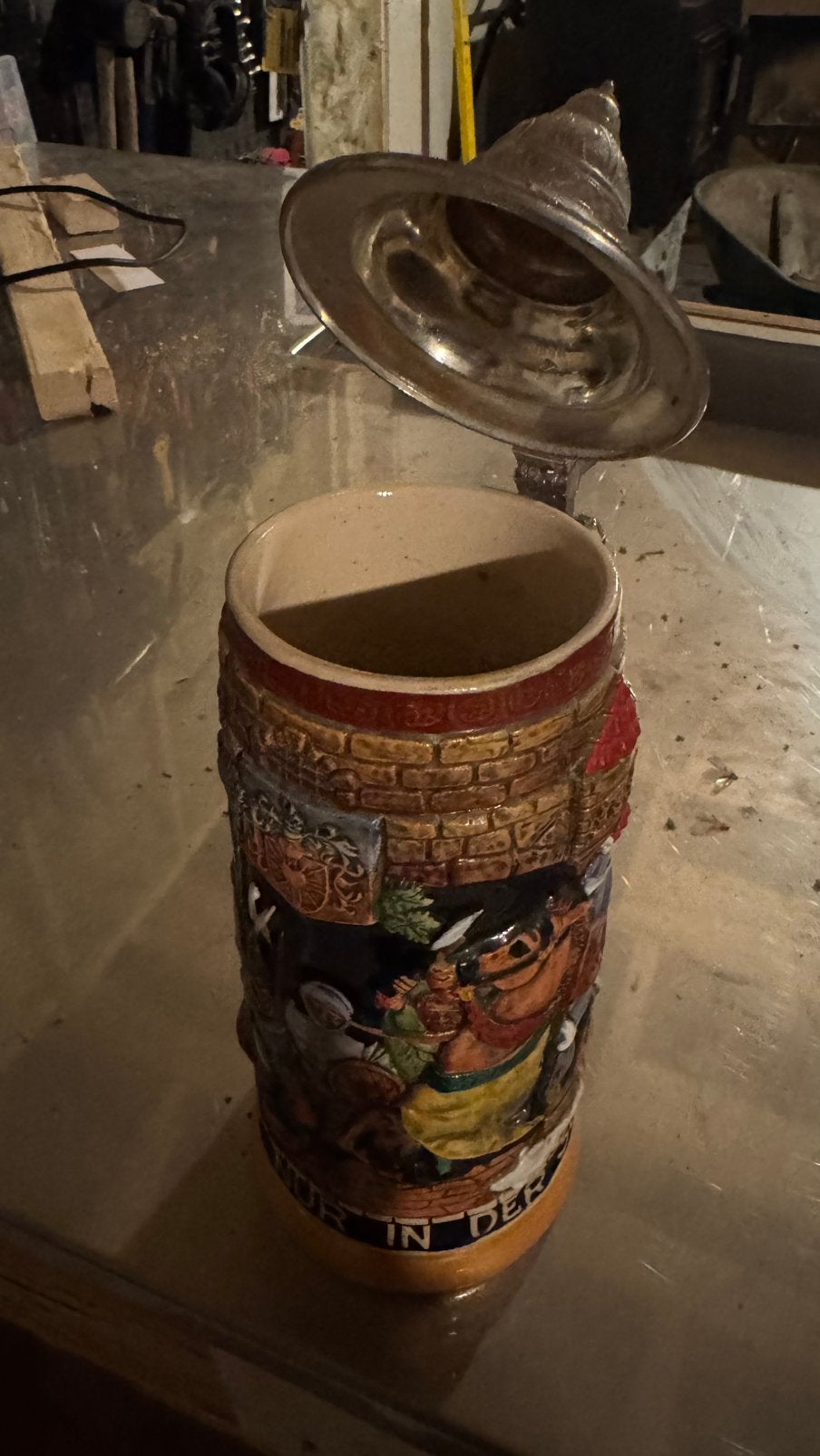 Duitse keramische bierpul deksel – decoratief verzamelobject, Ophalen, Nieuw