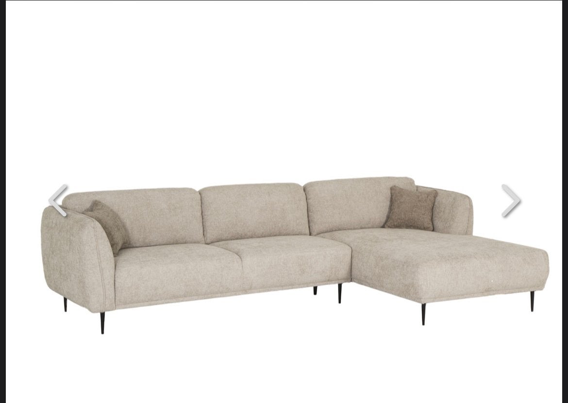 Hoeksalon 323x178cm - stof - beige, Huis en Inrichting, Ophalen, Zo goed als nieuw, Stof