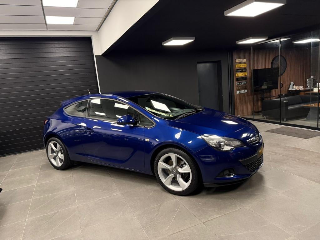 OPEL ASTRA GTC 1.4 LITER TURBO BENZINE/2014/TOP STAAT, Auto's, Bluetooth, Euro 5, Zwart, Blauw