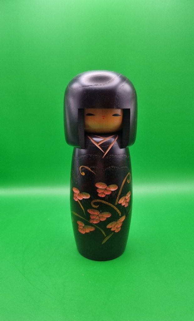 Magnifique kokeshi Hayashi d'Usaburo, Enlèvement ou Envoi, Bois, 18 cm, Poupée