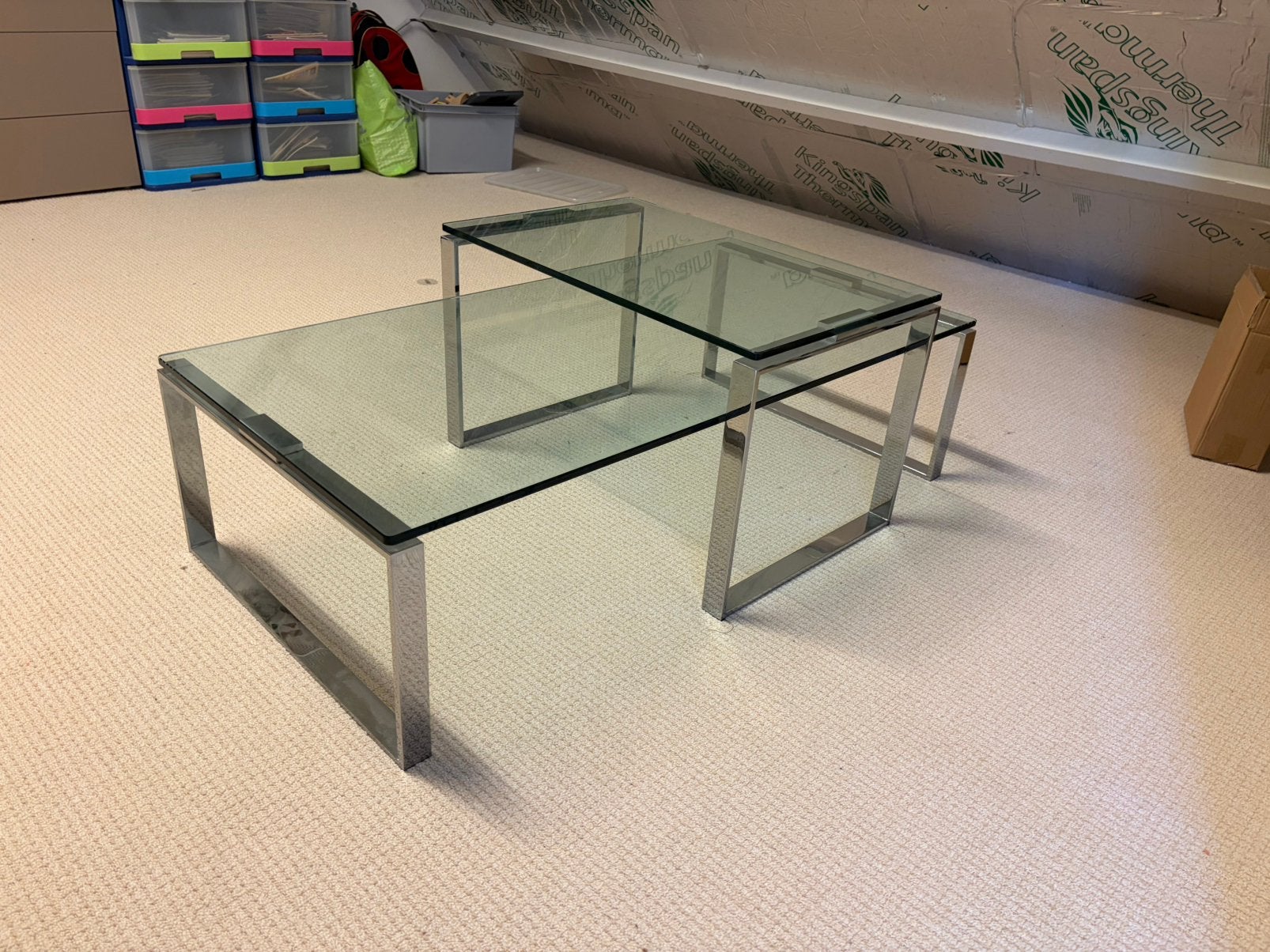 Glazen salontafel Natuzzi, Maison & Meubles, Tables | Tables de salon, Enlèvement, Comme neuf, Verre