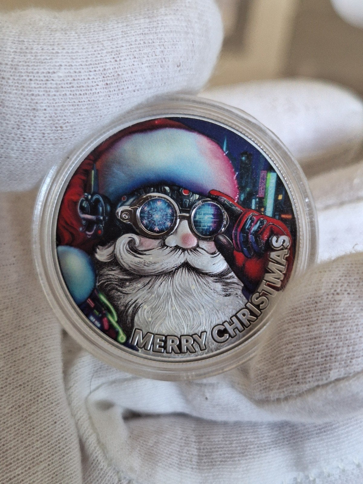 À vendre : pièce de collection unique en argent « Cyber Clau, Timbres & Monnaies, Enlèvement ou Envoi, Argent