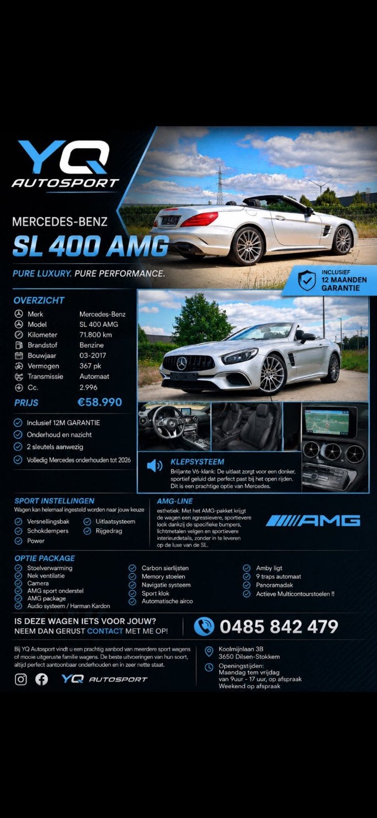 Mercedes-benz sl400 AMG Facelift, Autos, Mercedes-Benz, Argent ou Gris, Achat, Euro 6, Entreprise