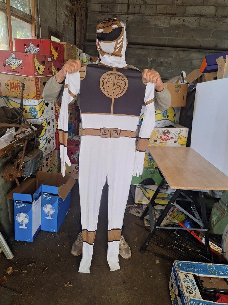 white ranger kostuum carnaval, Ophalen of Verzenden, Zo goed als nieuw, Kleding