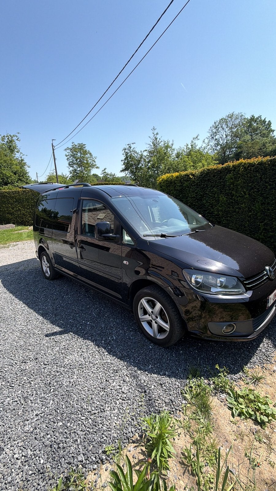 VW Caddy 2.0 TDI uit 2012, Auto's, Voorwielaandrijving, Euro 5, Zwart, 4 cilinders