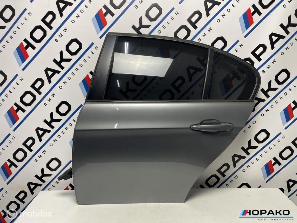 BMW 3 serie E90 sedan | achterdeur links | Spacegrau A52, Gebruikt, Deur, Ophalen of Verzenden, Info@bmw.com