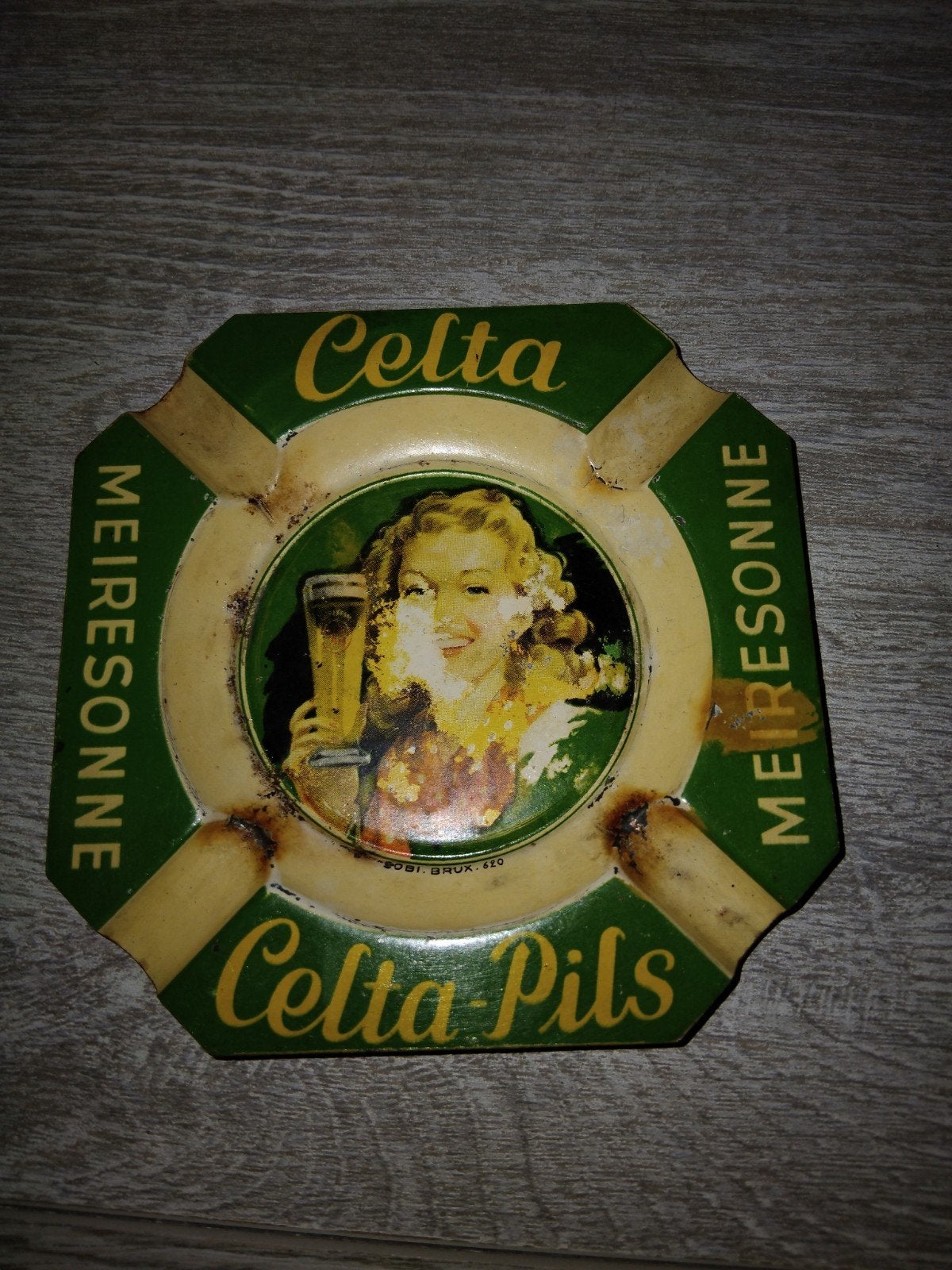 celta pils asbak blik, Verzamelen, Ophalen of Verzenden, Gebruikt, Overige typen, Overige merken
