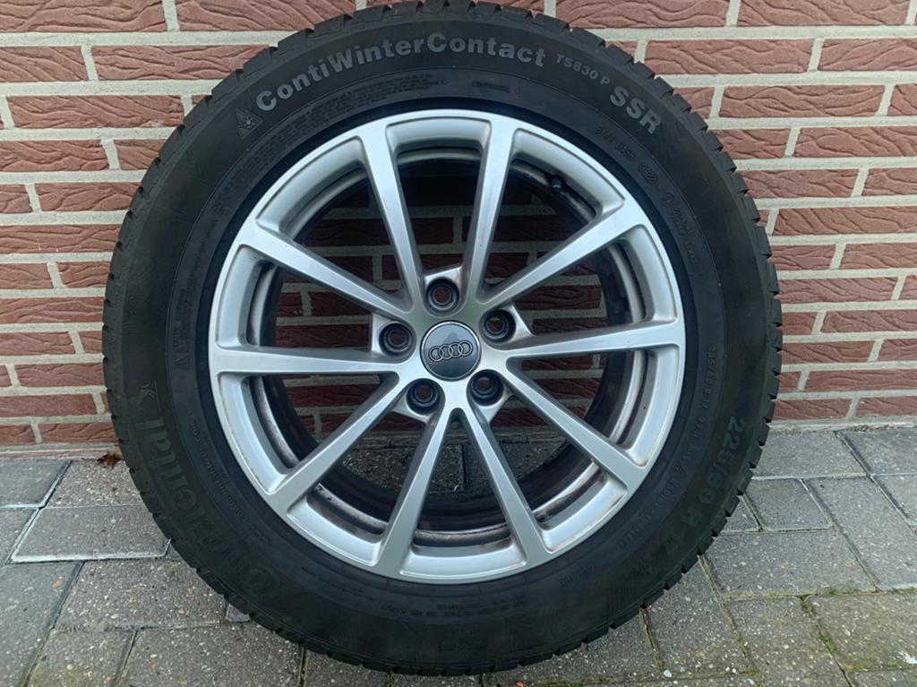 originele Audi A6 C8 4K 17 inch velgen met winterbanden, Auto-onderdelen, Banden en Velgen, Ophalen, 17 inch, Winterbanden, Banden en Velgen