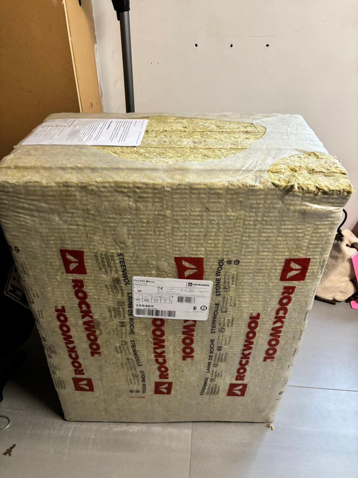 Isolatie rockwool 60mm, Doe-het-zelf en Bouw, Ophalen, 4 tot 8 cm, Nieuw, Steenwol