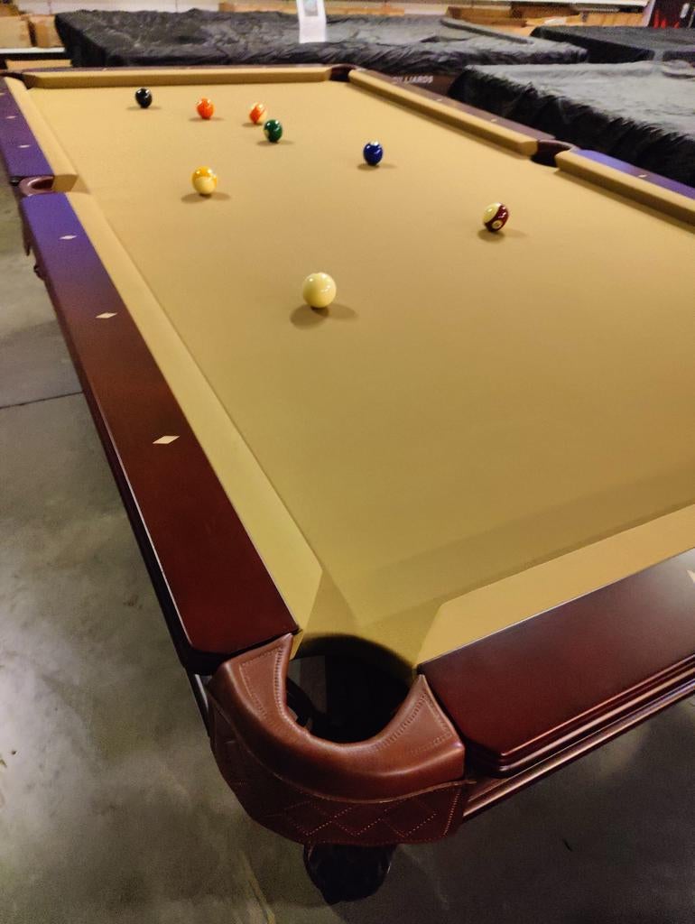 Pooltafel 9 feet op leisteen, Sport en Fitness, Biljarten en Poolen, Ophalen, Pooltafel
