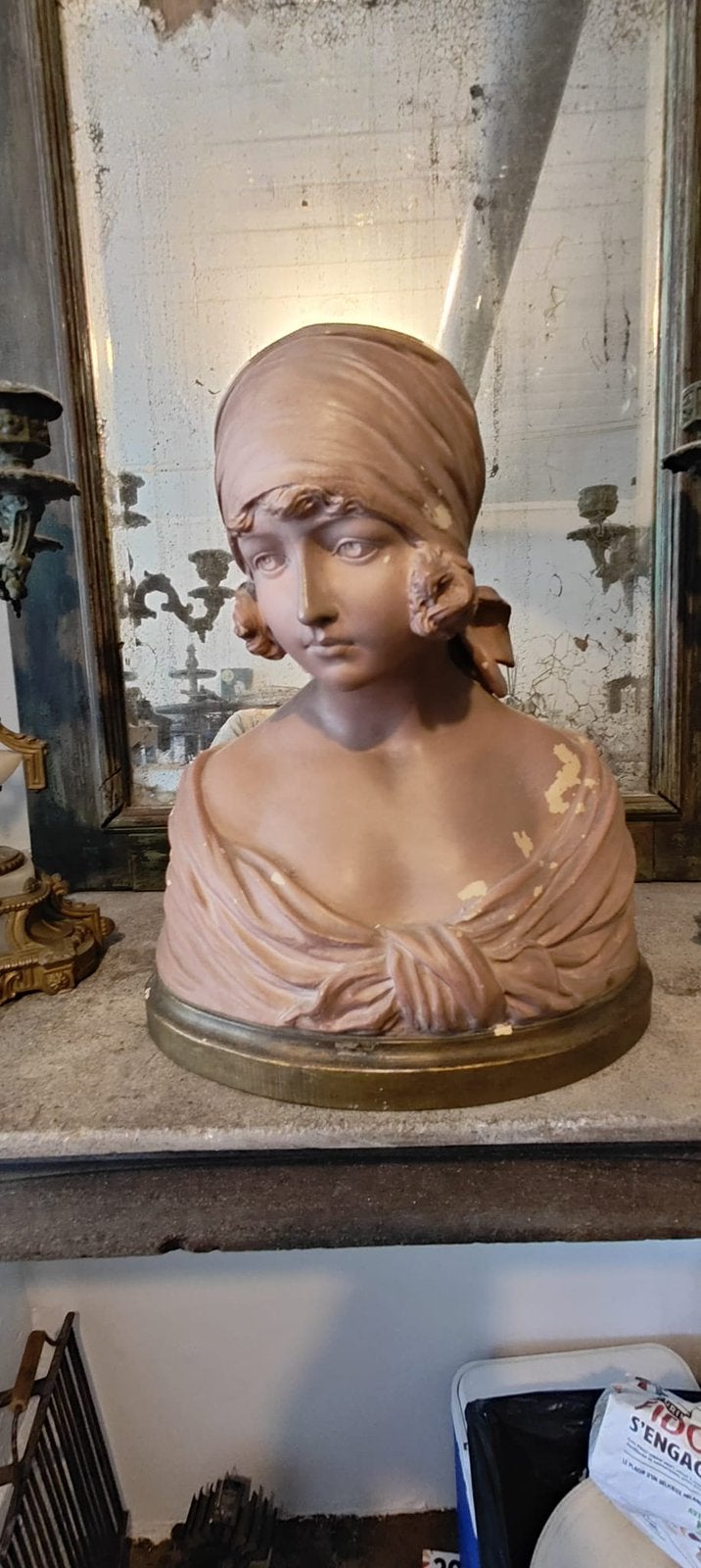 Antieke buste jonge vrouw, Antiek en Kunst, Ophalen