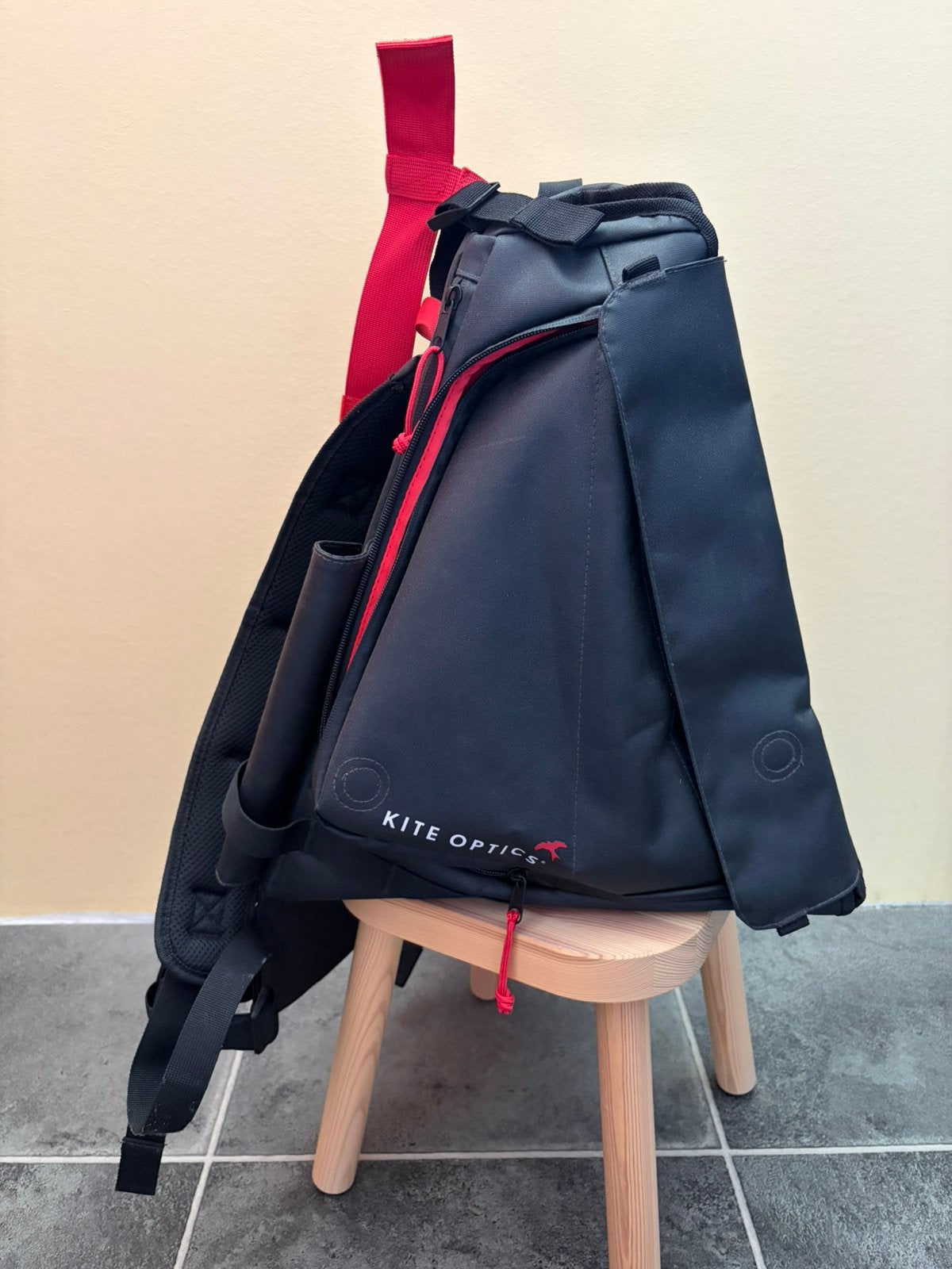 Kite Optics Statiefrugzak Viato 15L, Audio, Tv en Foto, Foto | Cameratassen, Rugtas, Zijvakken, Zo goed als nieuw, Zwart