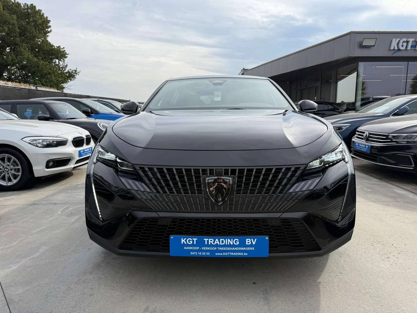 Peugeot 408 1.2i TURBO HYBRID GT-LINE AUTOMAAT NAVI LEDER FU, Auto's, Automaat, Gebruikt, 1199 cc, Zwart