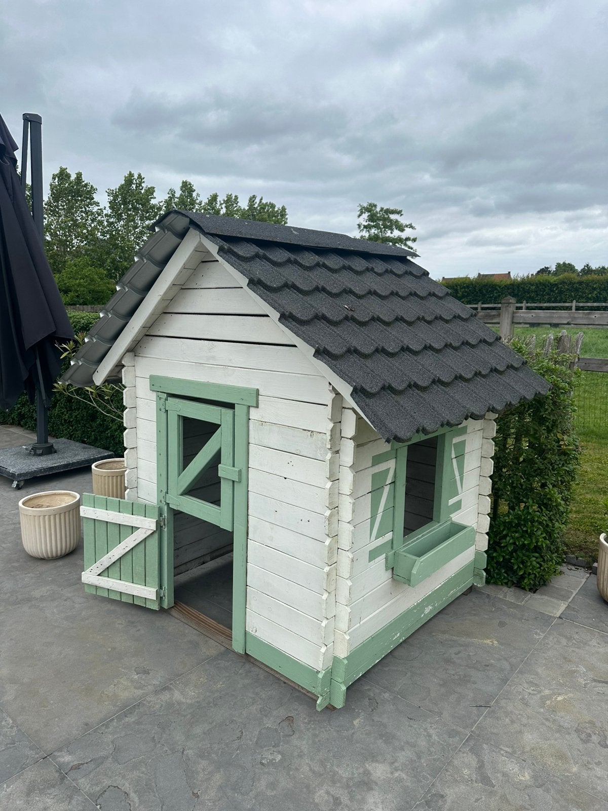 Houten speelhuis, Ophalen, Gebruikt, Hout
