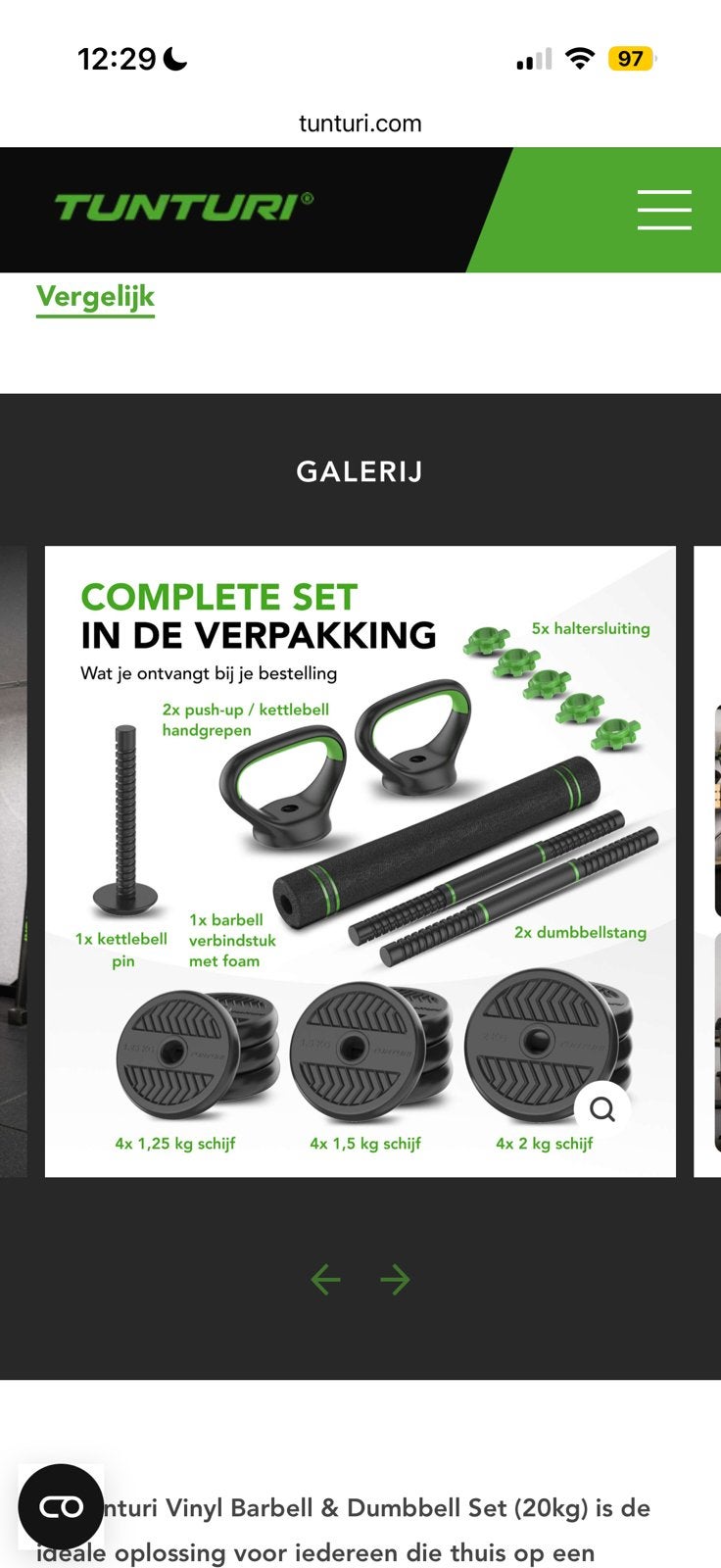 Vinyl Halter & Dumbell set - 20kg, Enlèvement, Comme neuf, Haltère