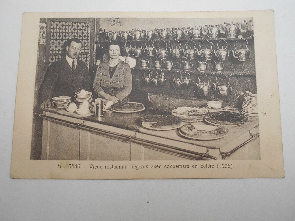 ancienne carte postale Liège Vieux restaurant cuivres, Enlèvement ou Envoi, Non affranchie, Liège