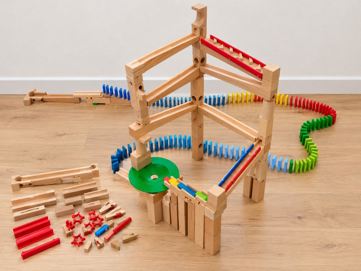 Haba houten knikkerbaan met domino, Ophalen, Zo goed als nieuw, Overige typen